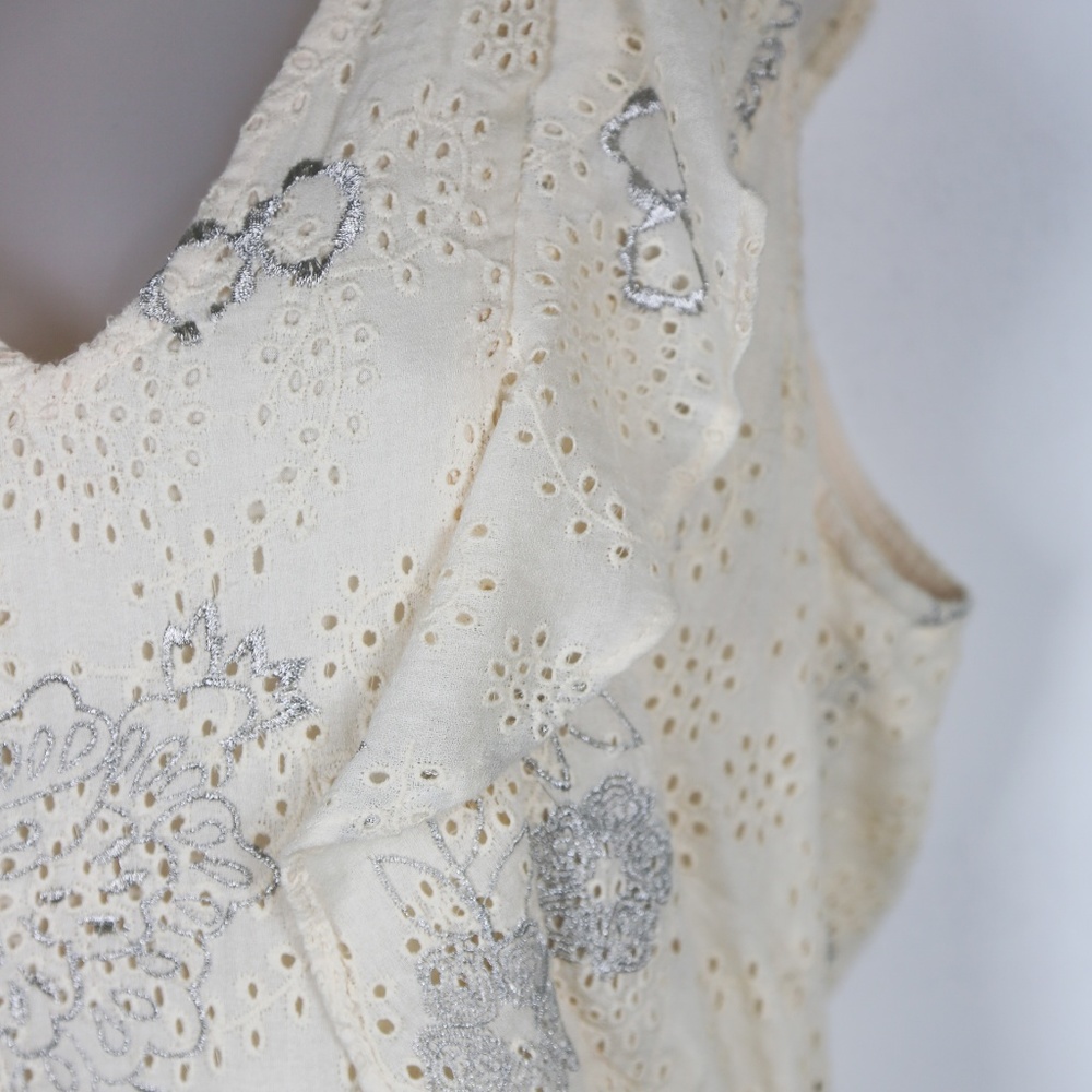 NWT Love Sam Ivory Eyelet Dress with Embroidery - Picture 3 of 8